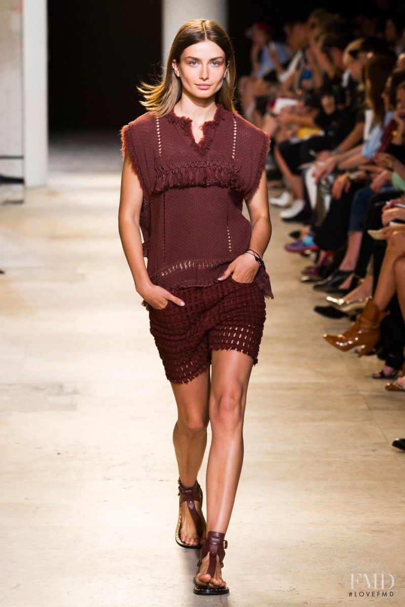 Andreea Diaconu featured in  the Isabel Marant fashion show for Spring/Summer 2015