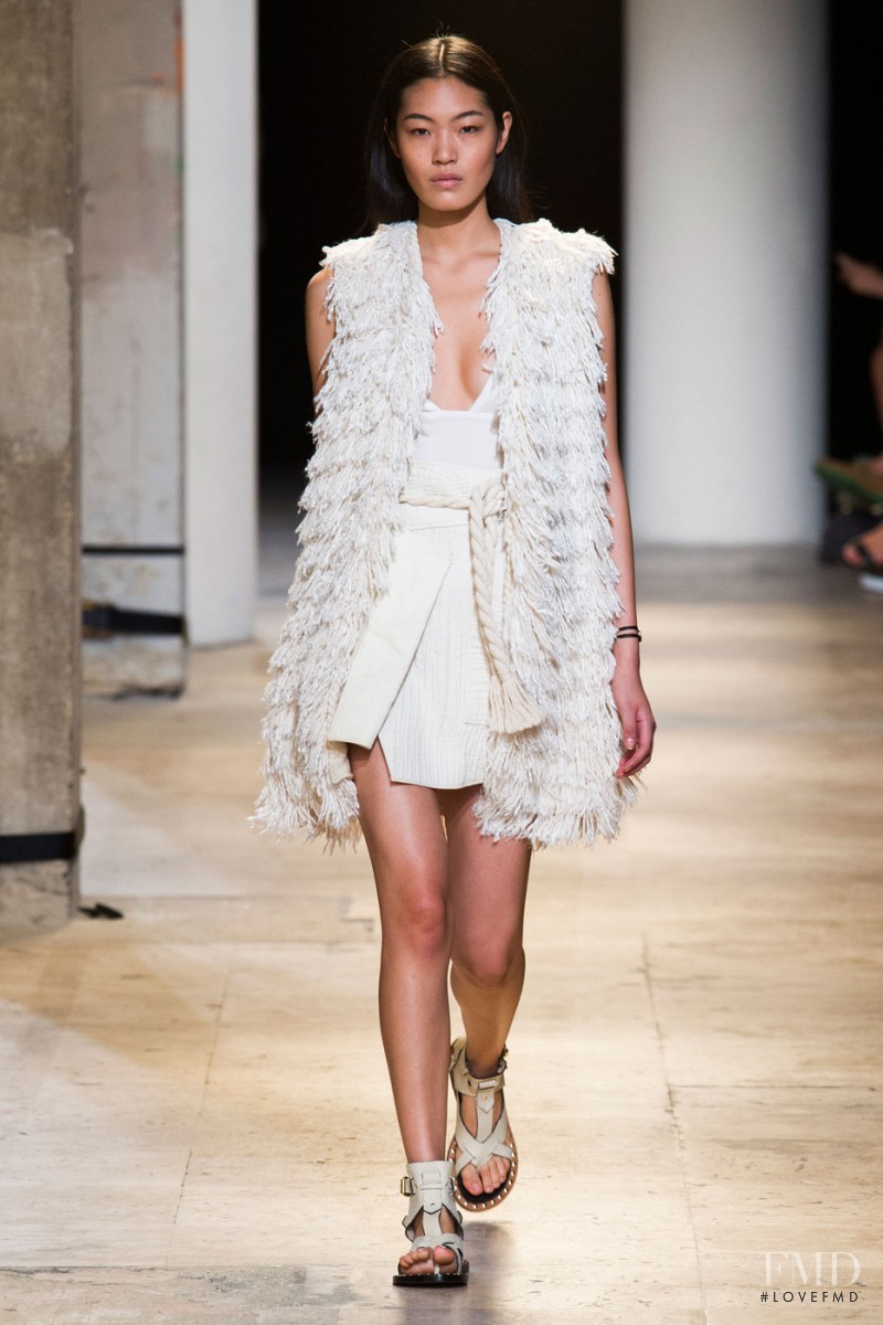 Chiharu Okunugi featured in  the Isabel Marant fashion show for Spring/Summer 2015