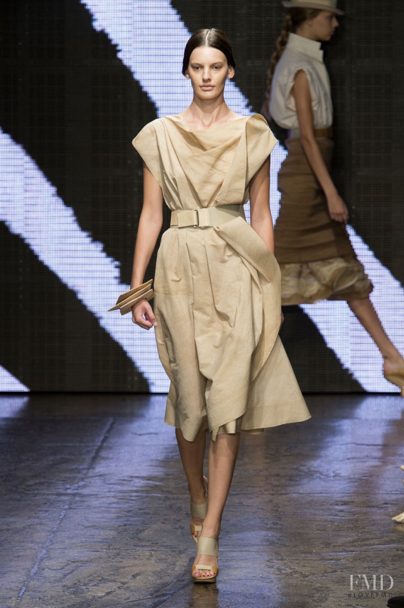 Amanda Murphy featured in  the Donna Karan New York fashion show for Spring/Summer 2015