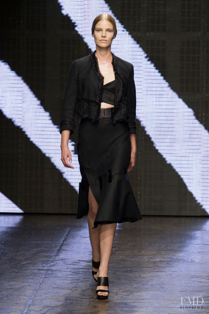 Suvi Koponen featured in  the Donna Karan New York fashion show for Spring/Summer 2015