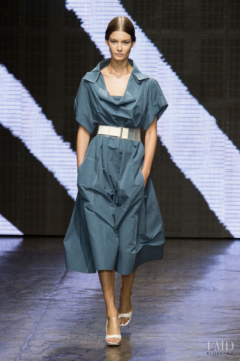Ophélie Guillermand featured in  the Donna Karan New York fashion show for Spring/Summer 2015