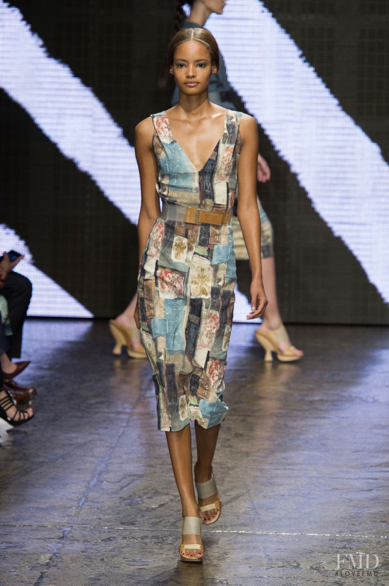 Malaika Firth featured in  the Donna Karan New York fashion show for Spring/Summer 2015