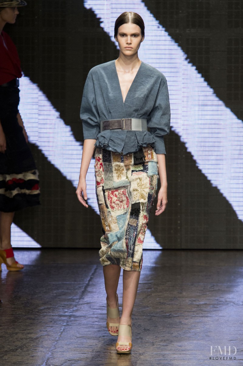 Vanessa Moody featured in  the Donna Karan New York fashion show for Spring/Summer 2015