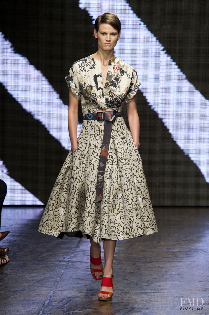 Saskia de Brauw featured in  the Donna Karan New York fashion show for Spring/Summer 2015