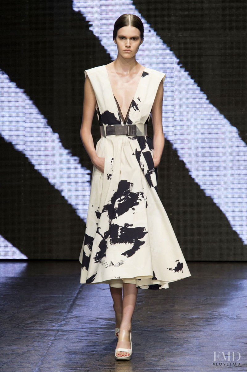 Vanessa Moody featured in  the Donna Karan New York fashion show for Spring/Summer 2015