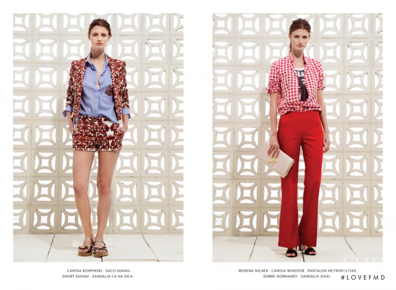 Tatiana Dobosz featured in  the Clara Ibarguren lookbook for Spring/Summer 2015