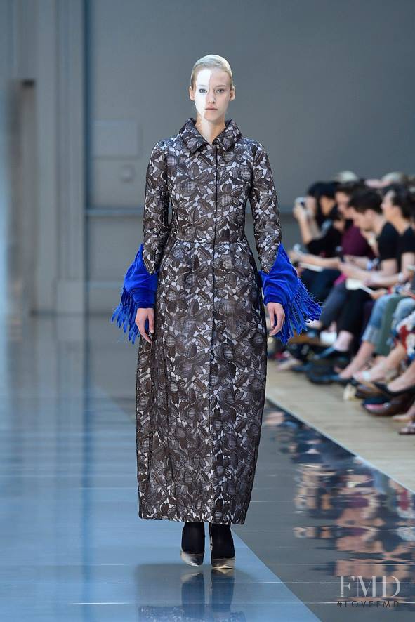 Eva Berzina featured in  the Maison Martin Margiela Artisanal fashion show for Autumn/Winter 2015