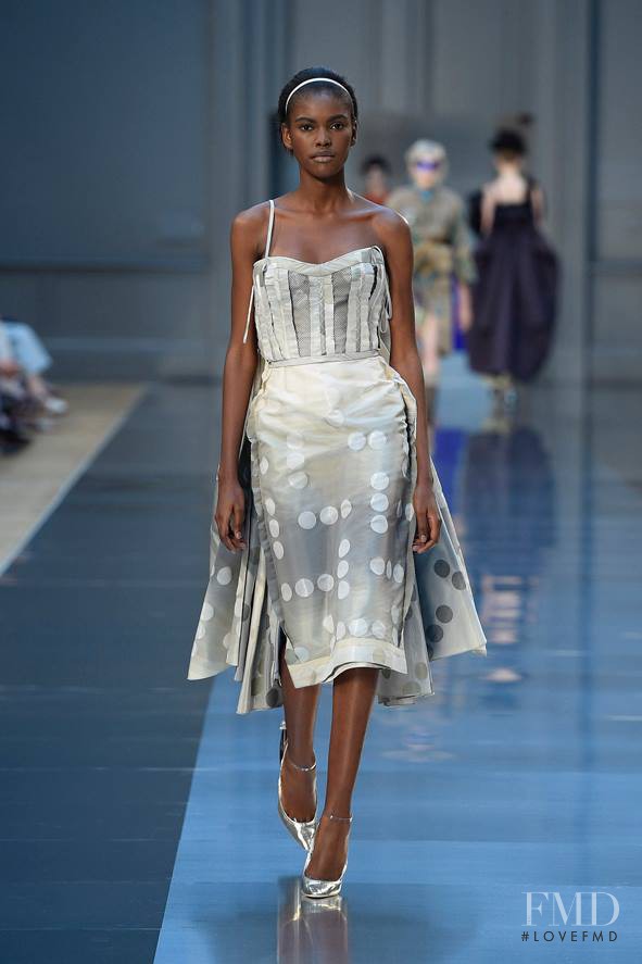 Amilna Estevão featured in  the Maison Martin Margiela Artisanal fashion show for Autumn/Winter 2015