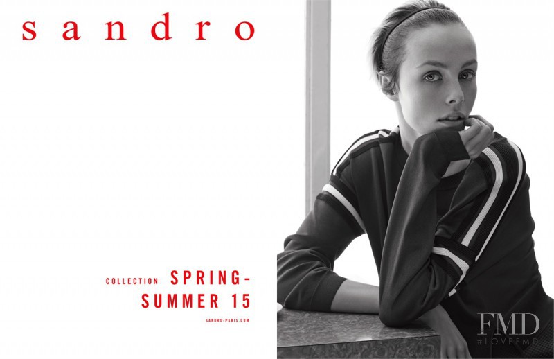 Edie Campbell featured in  the Sandro advertisement for Spring/Summer 2015