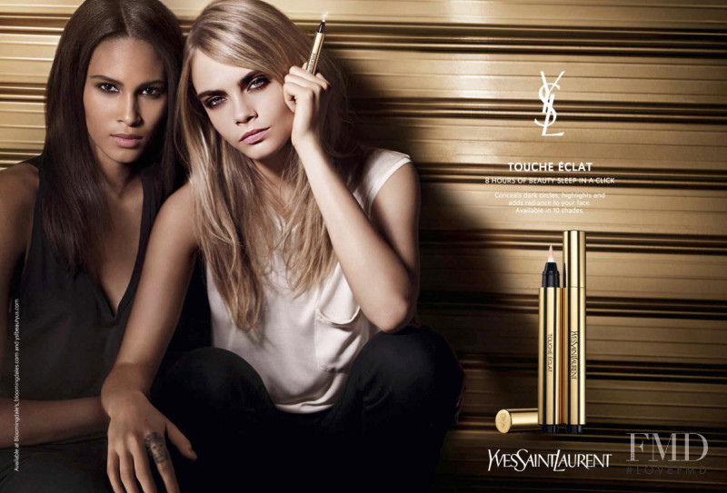 Cara Delevingne featured in  the YSL Beauty Pretty Metal advertisement for Autumn/Winter 2015