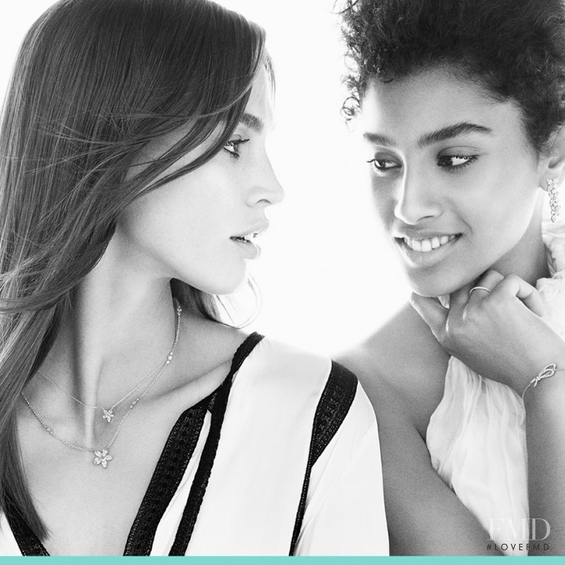 Imaan Hammam featured in  the Tiffany & Co. advertisement for Autumn/Winter 2015