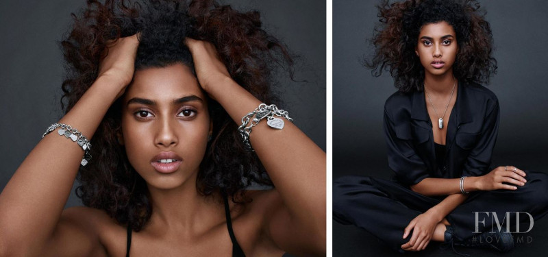 Imaan Hammam featured in  the Tiffany & Co. advertisement for Autumn/Winter 2015