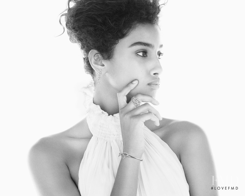Imaan Hammam featured in  the Tiffany & Co. advertisement for Autumn/Winter 2015