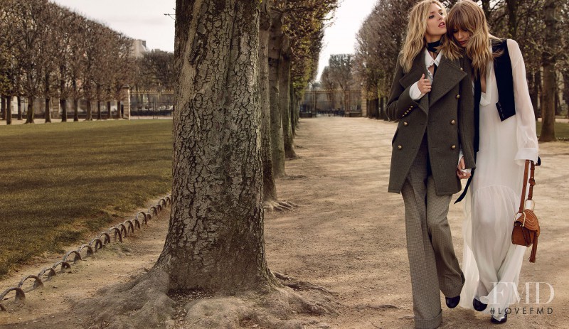 Anja Rubik featured in  the Chloe advertisement for Autumn/Winter 2015