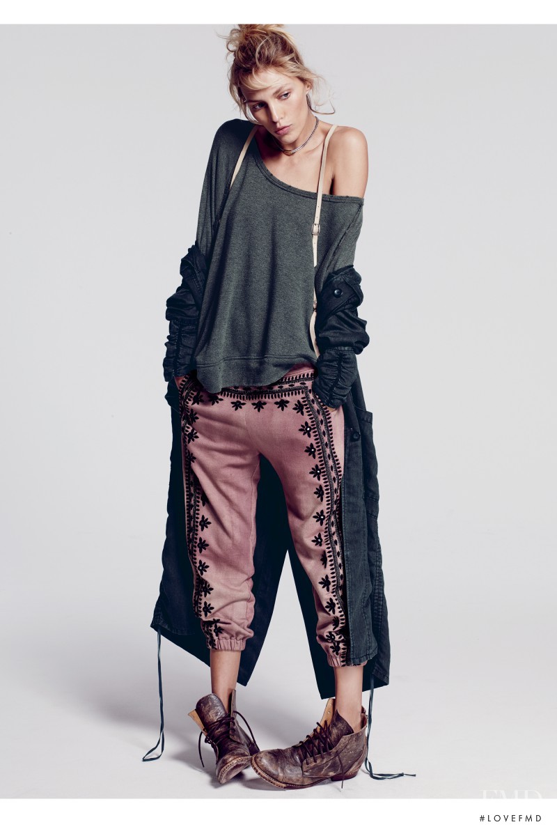 Anja Rubik featured in  the Free People catalogue for Spring 2015