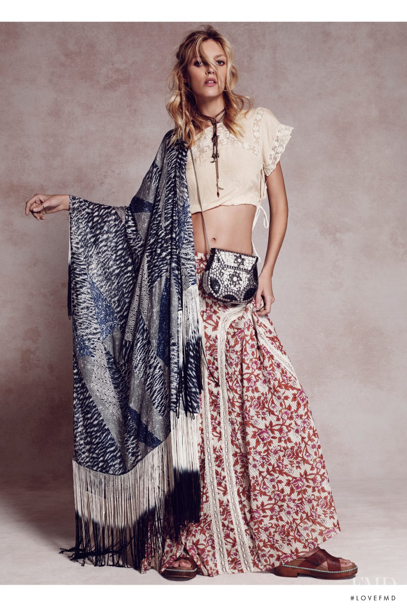 Anja Rubik featured in  the Free People catalogue for Spring 2015