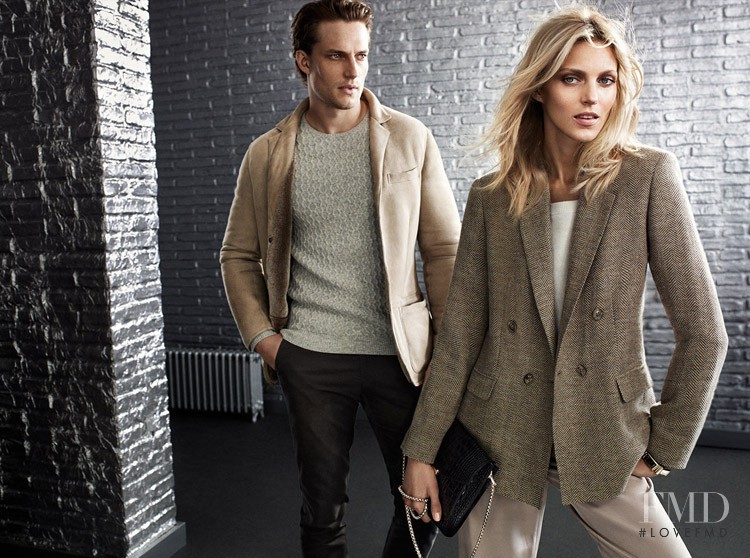 Anja Rubik featured in  the Massimo Dutti advertisement for Autumn/Winter 2014