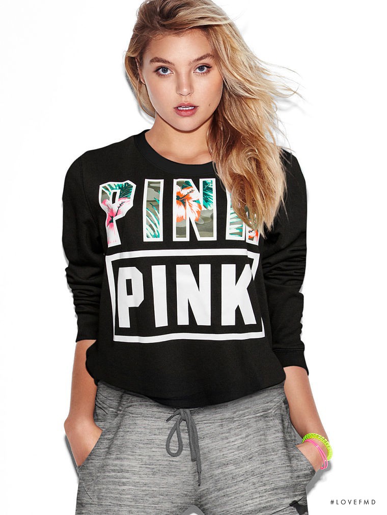 Rachel Hilbert featured in  the Victoria\'s Secret PINK catalogue for Fall 2015