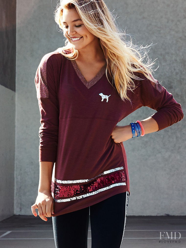 Rachel Hilbert featured in  the Victoria\'s Secret PINK catalogue for Fall 2015