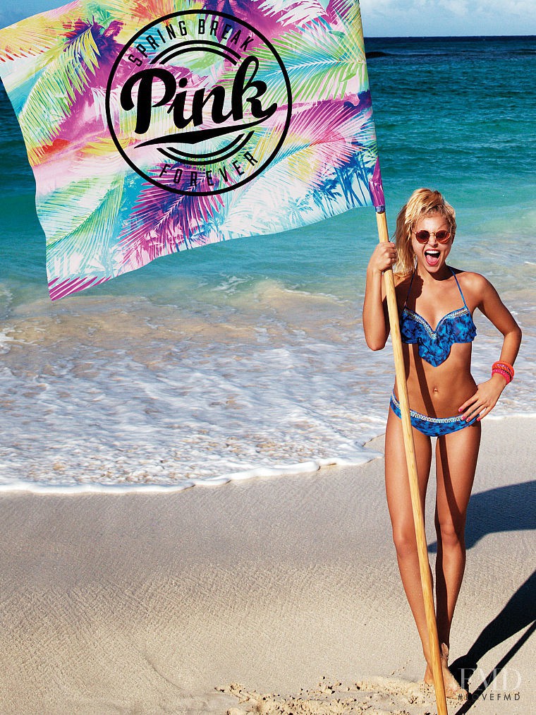 Rachel Hilbert featured in  the Victoria\'s Secret PINK Swim catalogue for Spring/Summer 2015