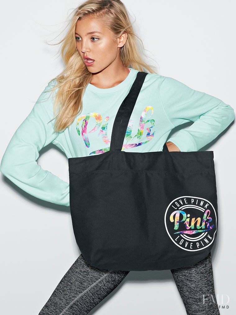 Rachel Hilbert featured in  the Victoria\'s Secret PINK catalogue for Spring/Summer 2015