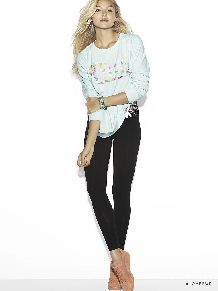 Rachel Hilbert featured in  the Victoria\'s Secret PINK catalogue for Spring/Summer 2015
