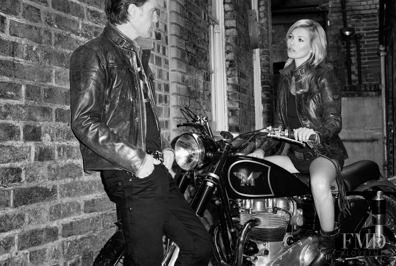 Kate Moss featured in  the Matchless London advertisement for Autumn/Winter 2013