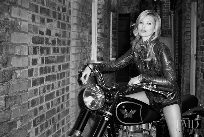 Kate Moss featured in  the Matchless London advertisement for Autumn/Winter 2013