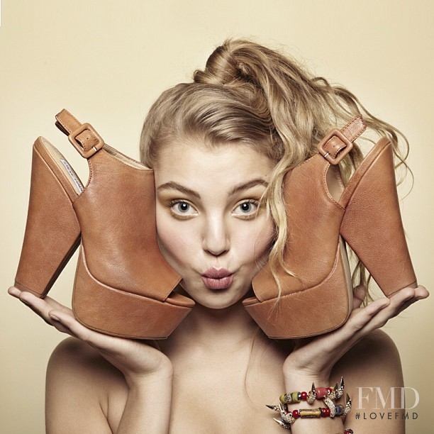 Rachel Hilbert featured in  the Steve Madden advertisement for Spring/Summer 2013