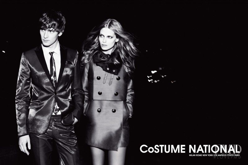 Julia Stegner featured in  the Costume National advertisement for Autumn/Winter 2013
