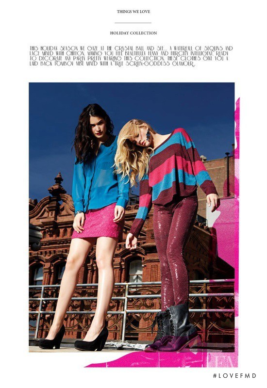 Rachel Hilbert featured in  the kensie catalogue for Holiday 2012