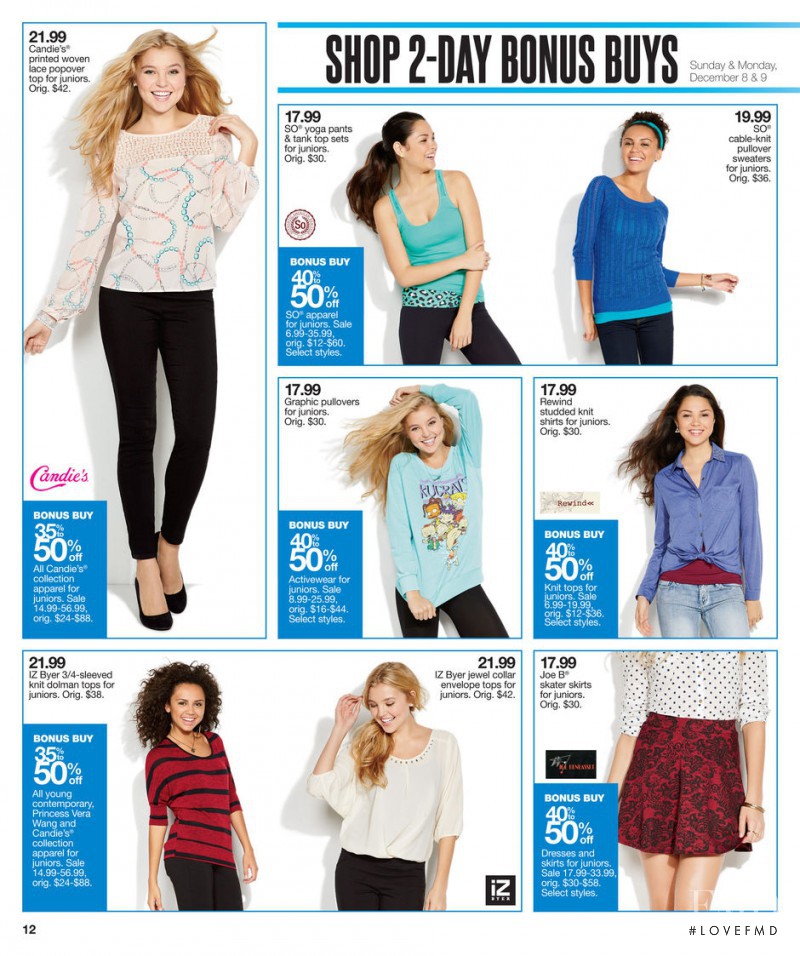Rachel Hilbert featured in  the Kohl\'s catalogue for Spring/Summer 2013