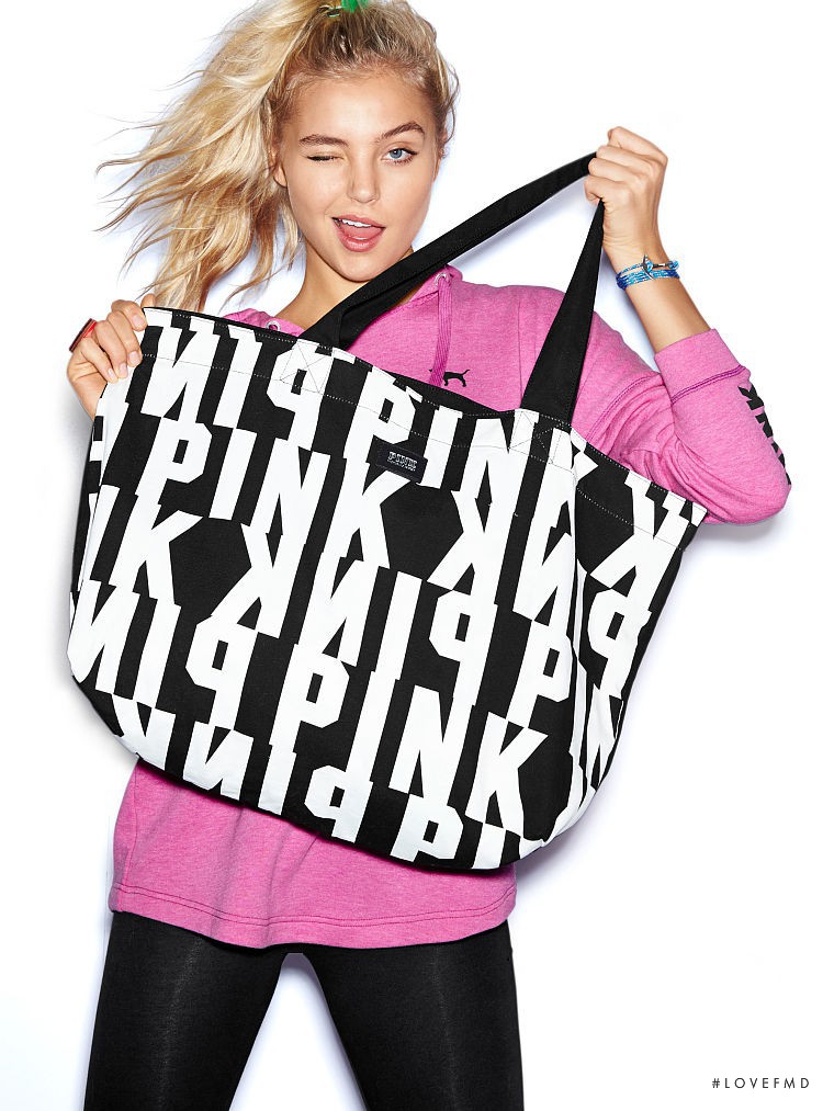 Rachel Hilbert featured in  the Victoria\'s Secret PINK catalogue for Fall 2014
