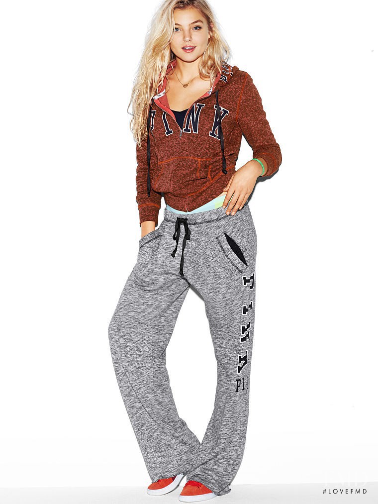 Rachel Hilbert featured in  the Victoria\'s Secret PINK catalogue for Fall 2014