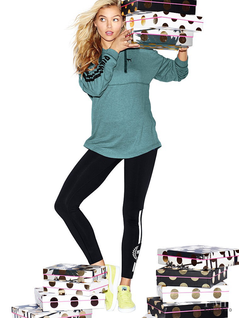 Rachel Hilbert featured in  the Victoria\'s Secret PINK catalogue for Fall 2014