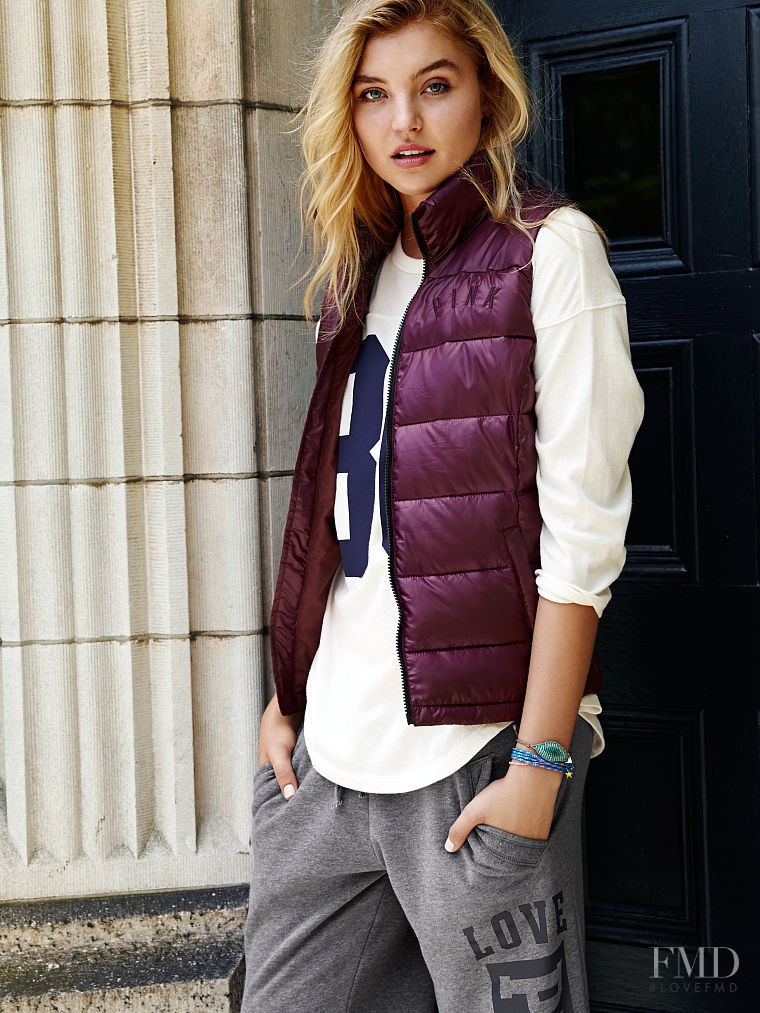 Rachel Hilbert featured in  the Victoria\'s Secret PINK catalogue for Fall 2014