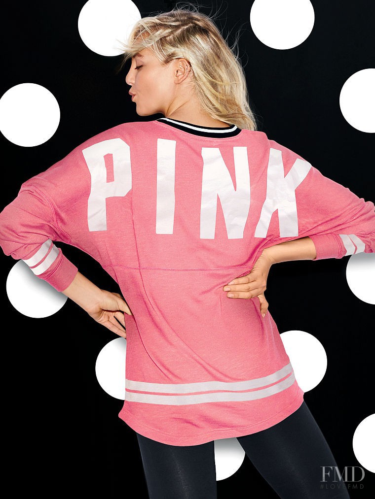 Rachel Hilbert featured in  the Victoria\'s Secret PINK catalogue for Holiday 2014