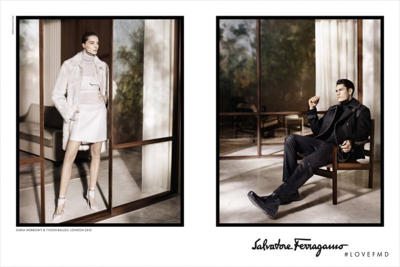 Daria Werbowy featured in  the Salvatore Ferragamo advertisement for Autumn/Winter 2013