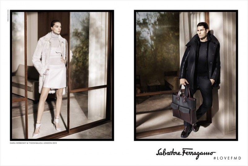 Daria Werbowy featured in  the Salvatore Ferragamo advertisement for Autumn/Winter 2013