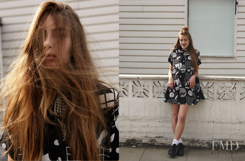 Calandra Stavroudis featured in  the Lazy Oaf lookbook for Autumn/Winter 2014