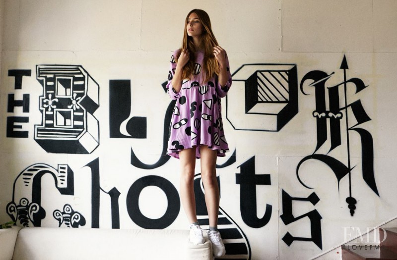 Calandra Stavroudis featured in  the Lazy Oaf lookbook for Autumn/Winter 2014