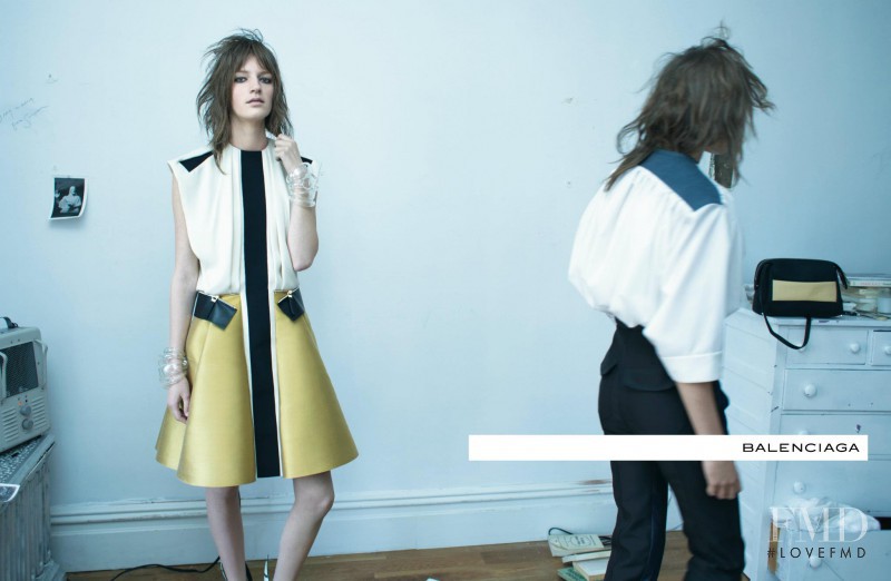 Laura Kampman featured in  the Balenciaga advertisement for Spring/Summer 2012