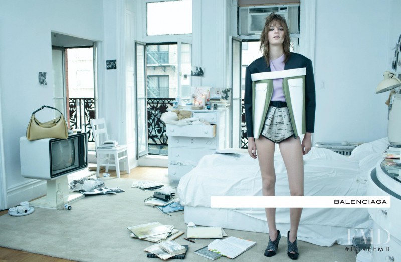 Laura Kampman featured in  the Balenciaga advertisement for Spring/Summer 2012