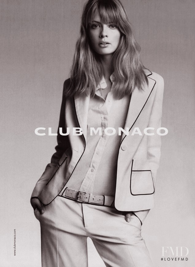 Julia Stegner featured in  the Club Monaco advertisement for Spring/Summer 2004