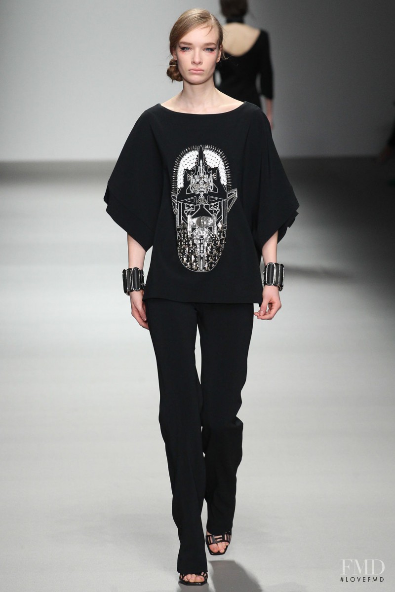 Charlotte Kay featured in  the Jean Pierre Braganza fashion show for Autumn/Winter 2015