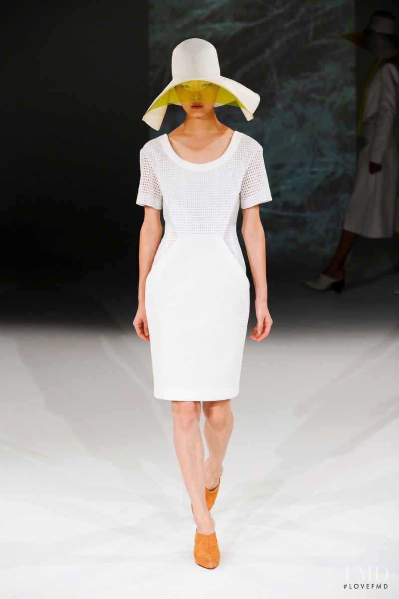 Sung Hee Kim featured in  the Hussein Chalayan fashion show for Spring/Summer 2013