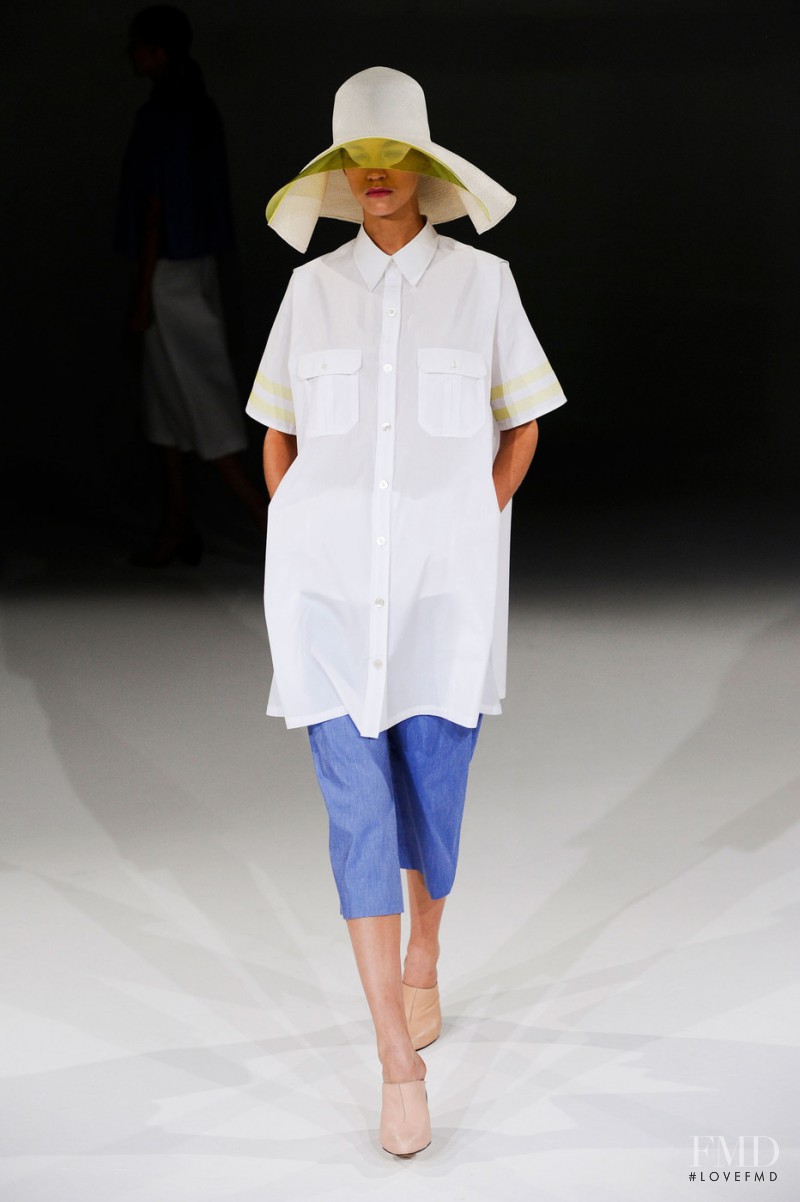 Samantha Gradoville featured in  the Hussein Chalayan fashion show for Spring/Summer 2013