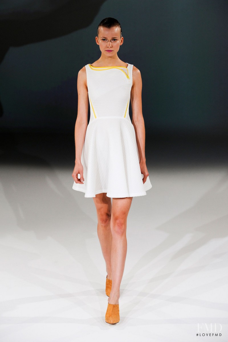 Karolina Mrozkova featured in  the Hussein Chalayan fashion show for Spring/Summer 2013