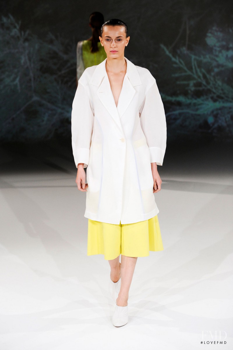 Erjona Ala featured in  the Hussein Chalayan fashion show for Spring/Summer 2013