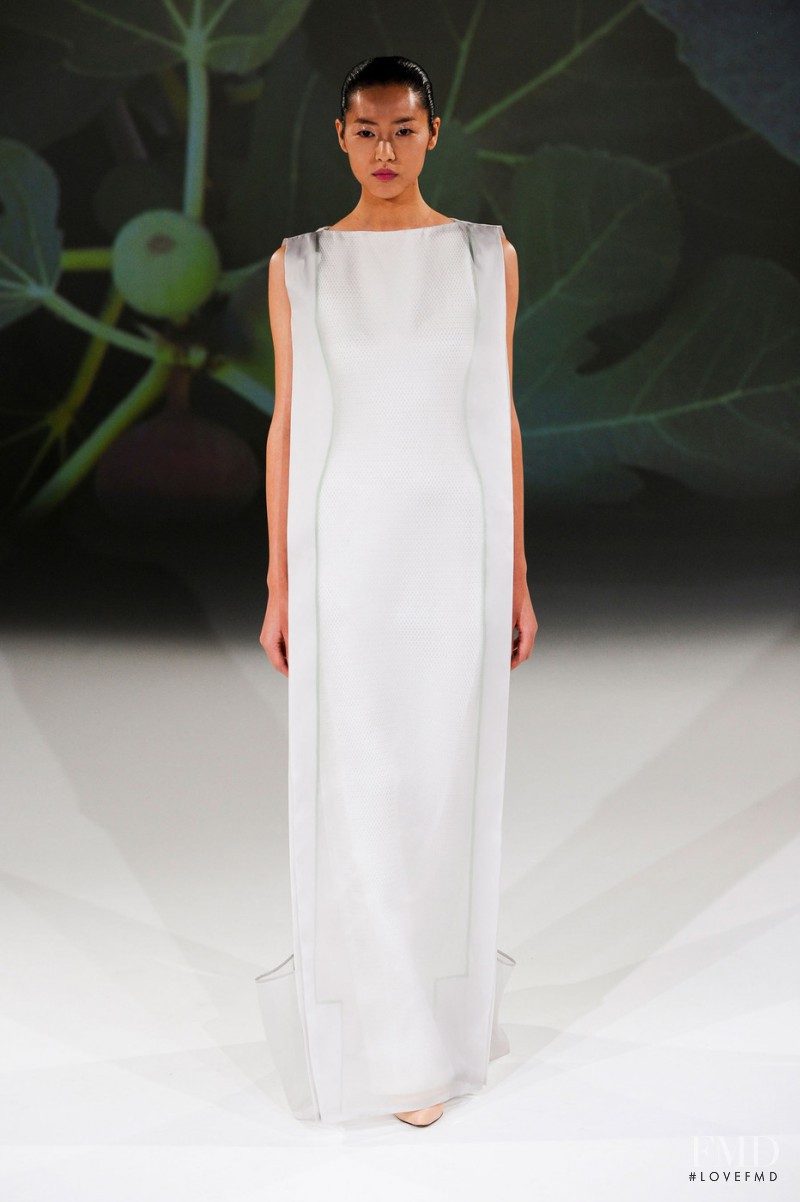 Liu Wen featured in  the Hussein Chalayan fashion show for Spring/Summer 2013